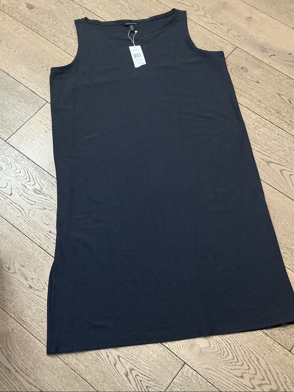 Woman’s Eileen Fisher graphite bateau neck long dress. XL. NWT! Never worn! Cute